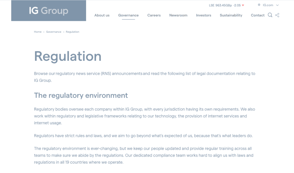 Pepperstone vs IG UK Broker Comparison 11 IG Group Regulation