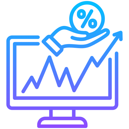 Forex money icon gradient