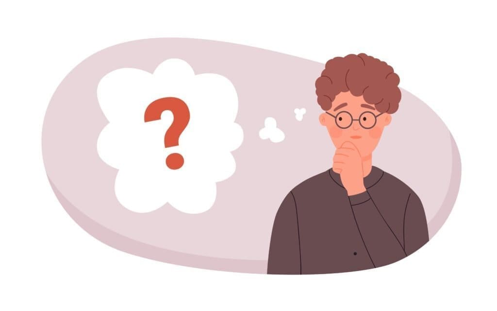 How to Open a Trading Account with a Broker in the UK 4 man with a speech bubble question mark looking confused about opening a trading account