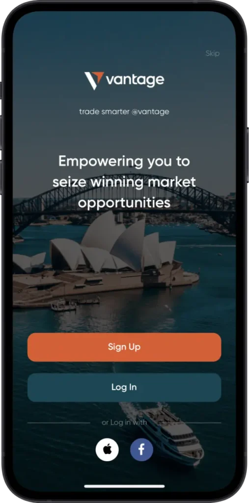 Vantage Markets 4 Vantage Mobile App Onboarding Screenshot 2024