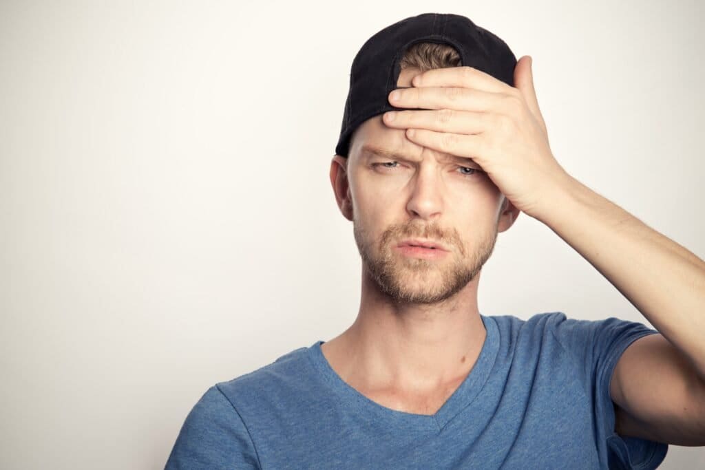 Man looking confused
