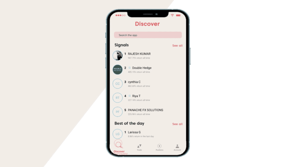 Axi Copytrading App for UK traders