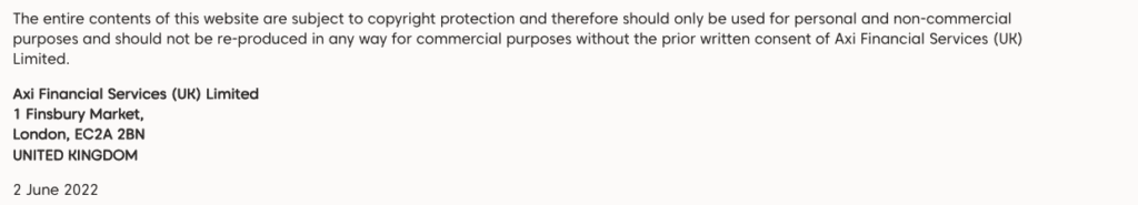 XTB vs Axi: Broker Comparison 10 Axi regulation notice UK
