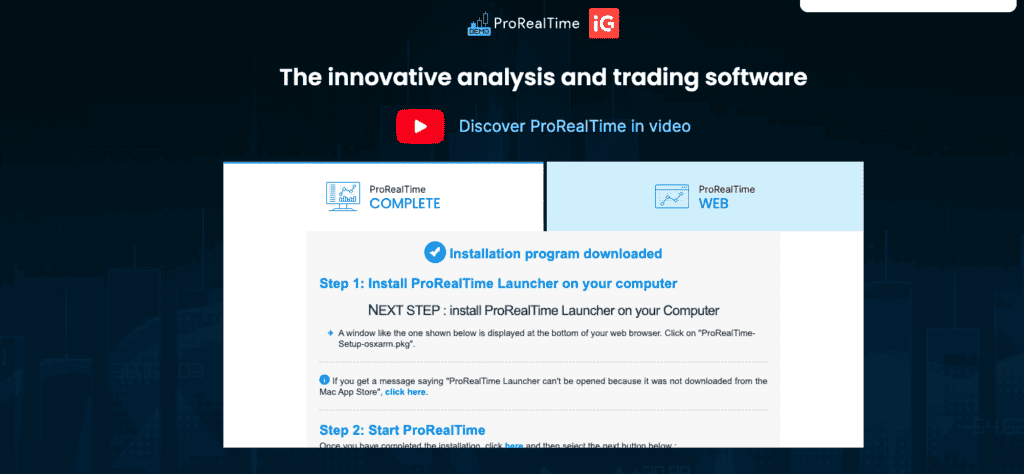 Best Brokers for Professional Traders in the UK 10 Download Prompt for ProRealTime Complete