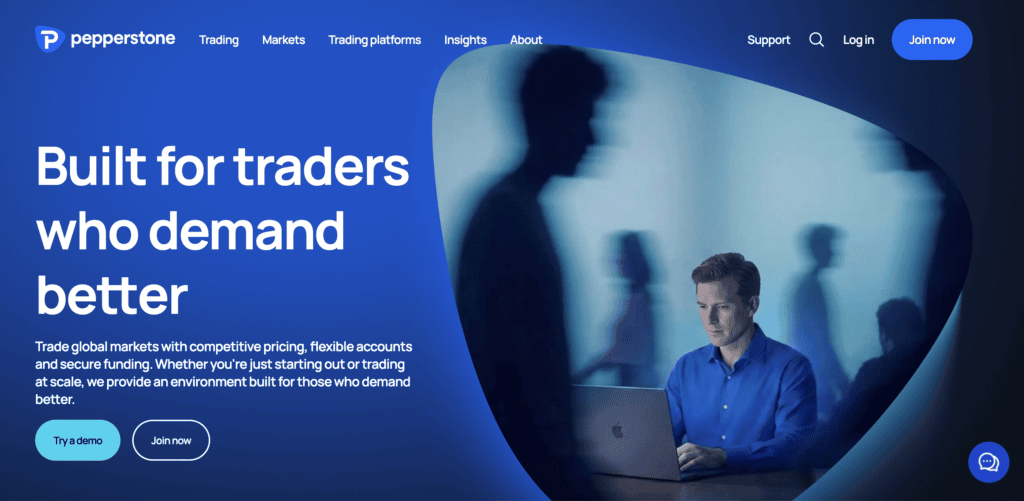Pepperstone 2026 Homepage Screenshot